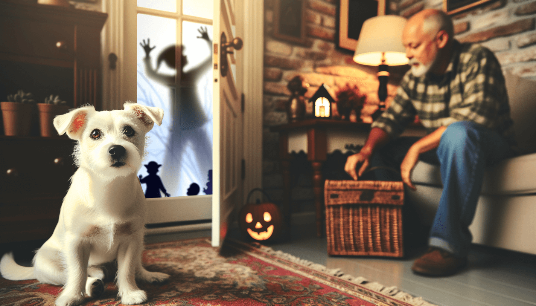 Jak udrzet psa v klidu pri halloweenskem zvoneni u dveri 1761822049717