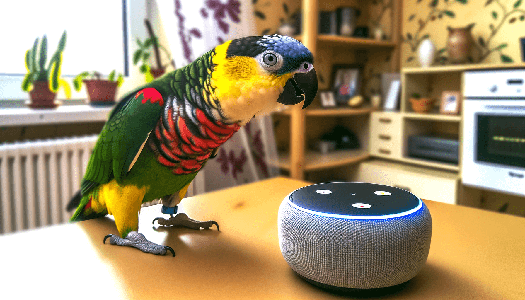 Papousek molly naucil alexa prehravat jeji oblibenou pisnick 1761681648912