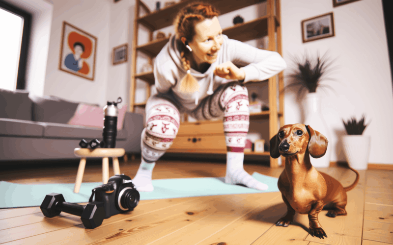 Podivejte se jak maly jezevcik dela mamin trenink mnohem tez 1761746448786