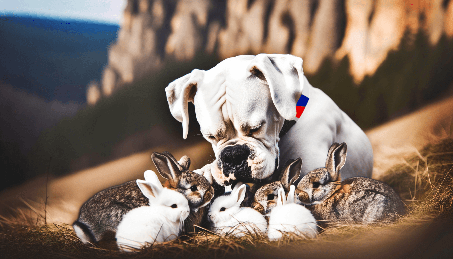 Boxerka lilly se chova jako milujici mama pro roztomile zaji 1763280056622