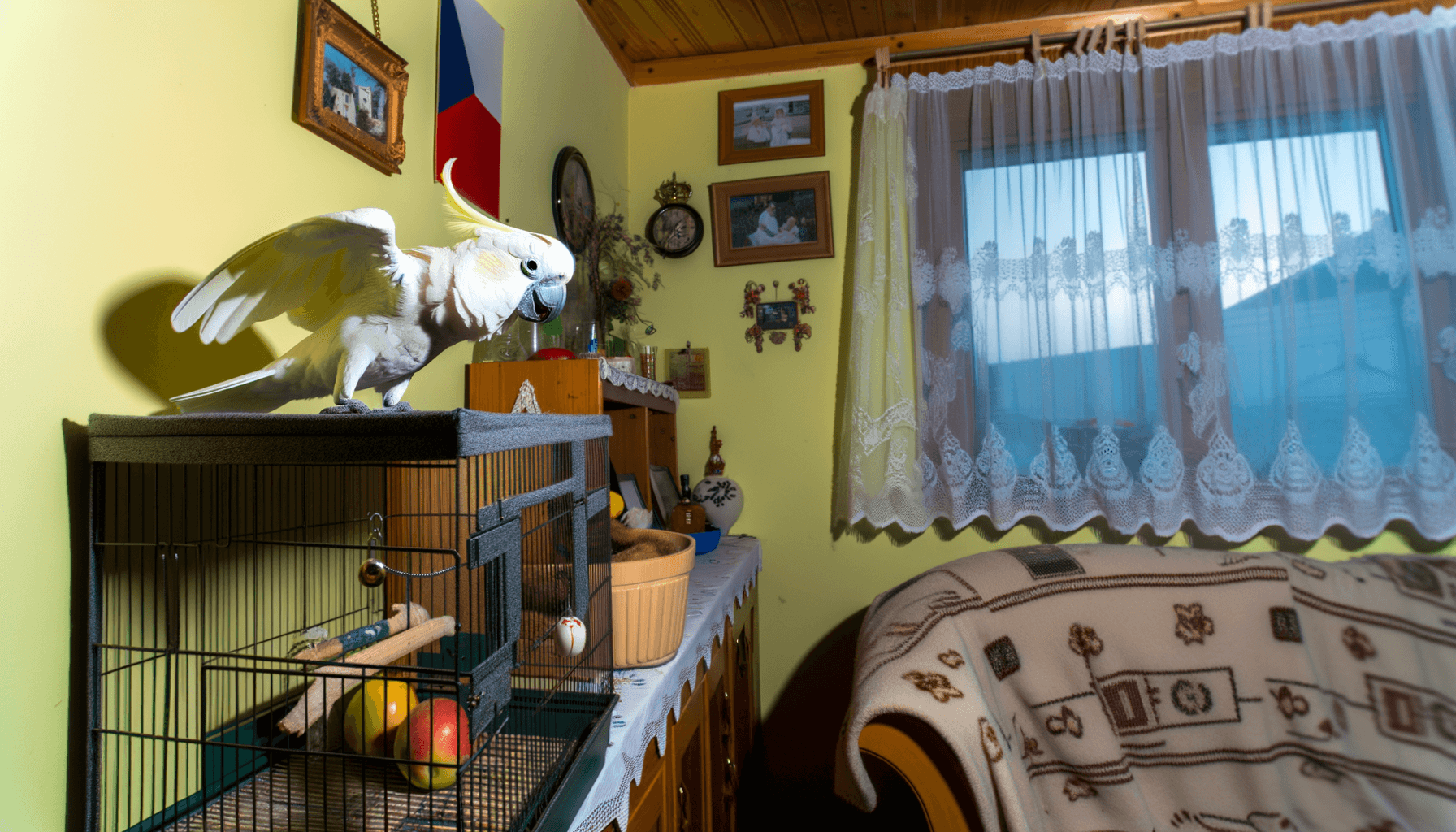 Chytra kakadu si sama otevrela klec 1762502435674