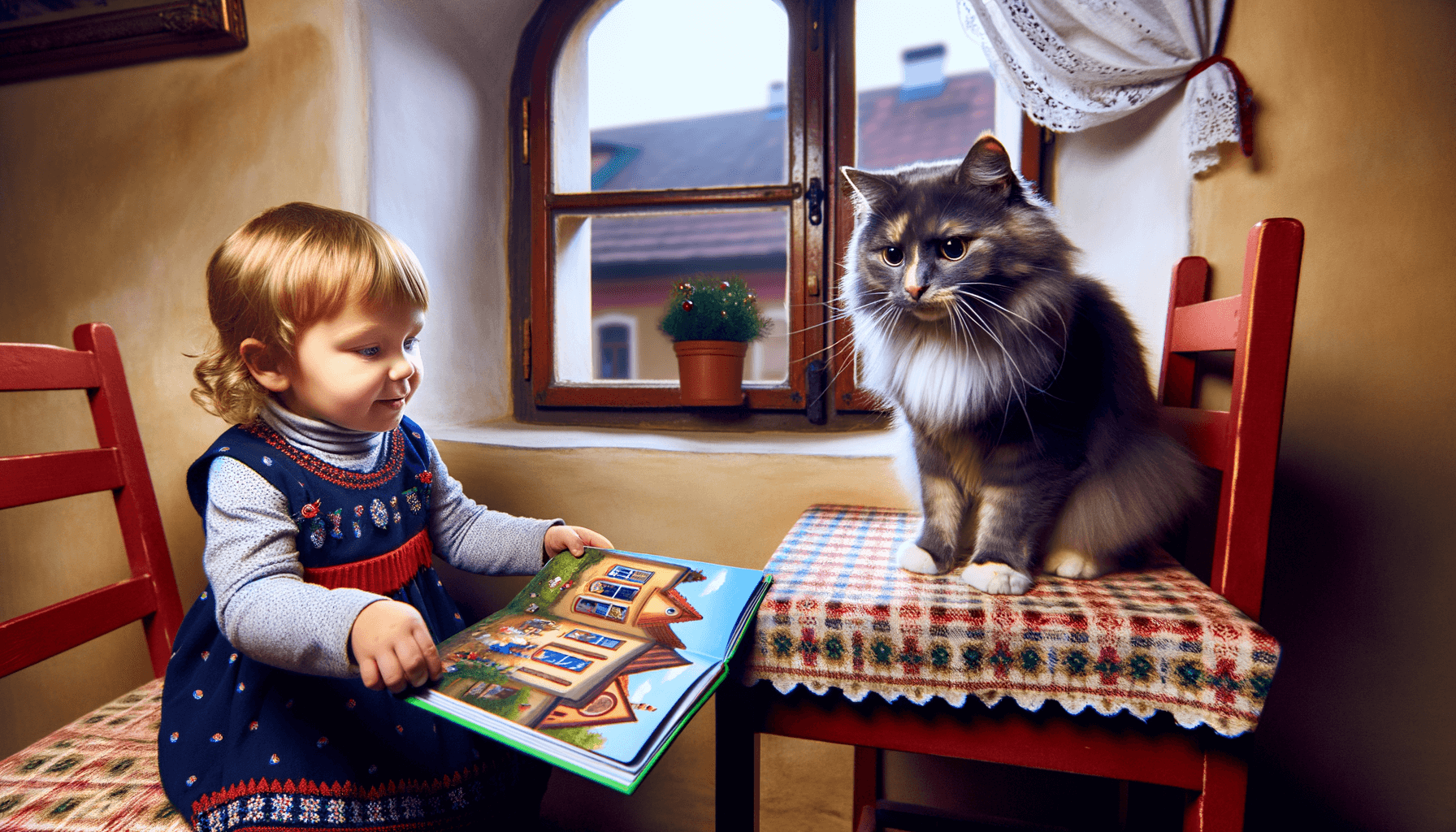 Holcicka prosi kocku aby ji cetla knihu a kocka to bere po s 1763539224661