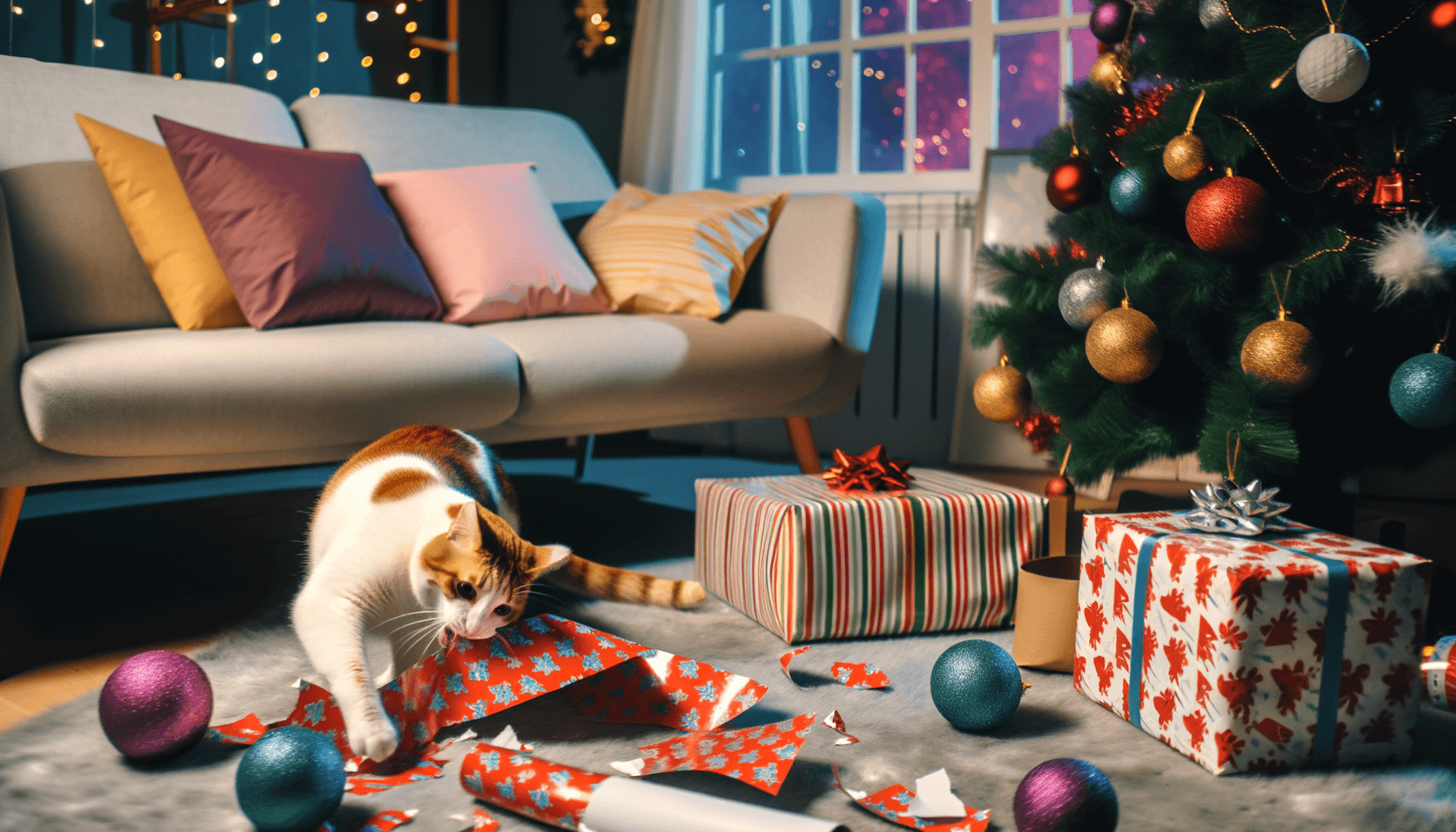 Jak vyfotit viralni vanocni fotky kocek s balicim papirem 1764403269554