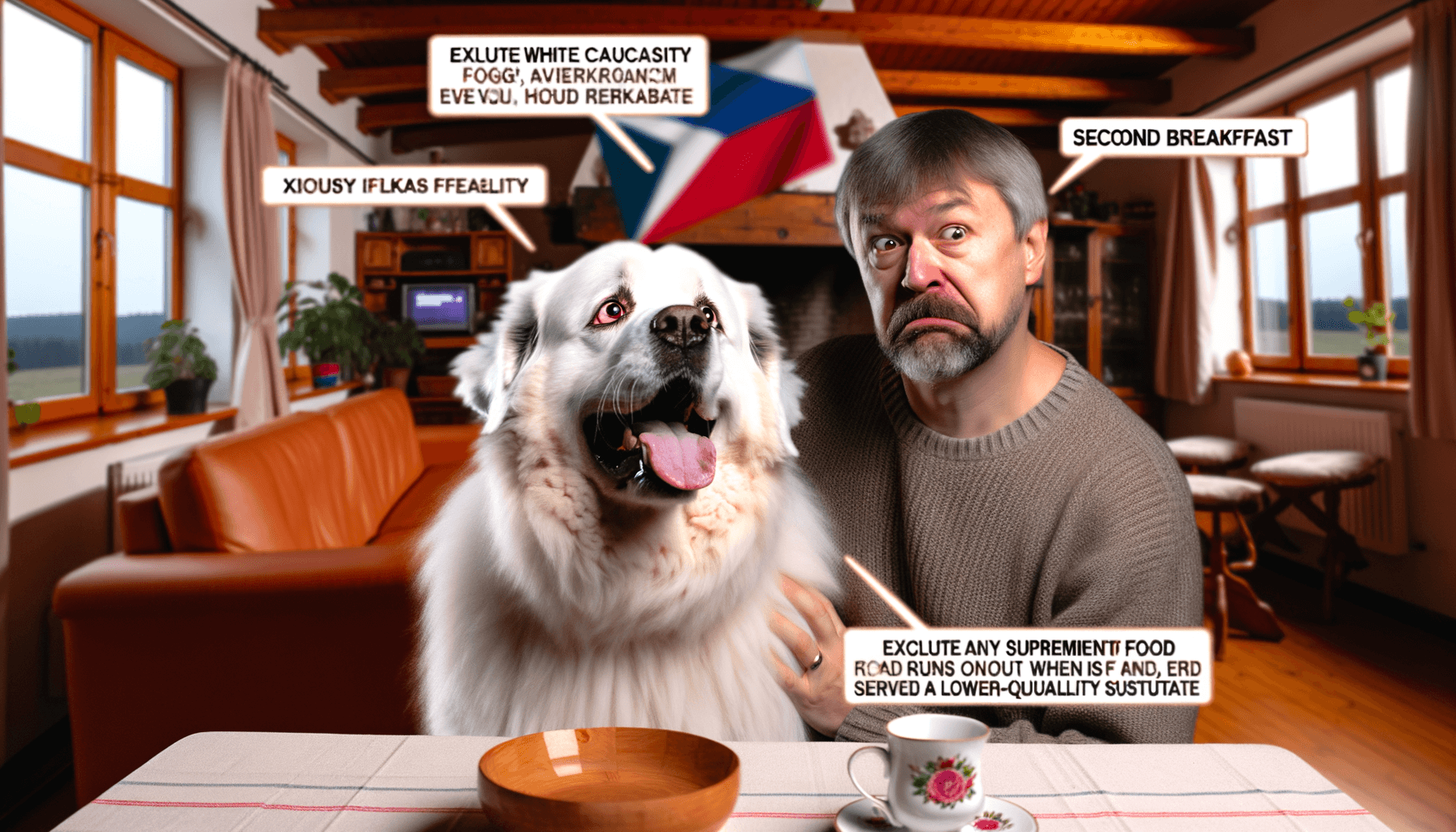 Pyrenejsky horsky pes prochazi 7 fazemi vzteku kvuli druhe s 1763398850672