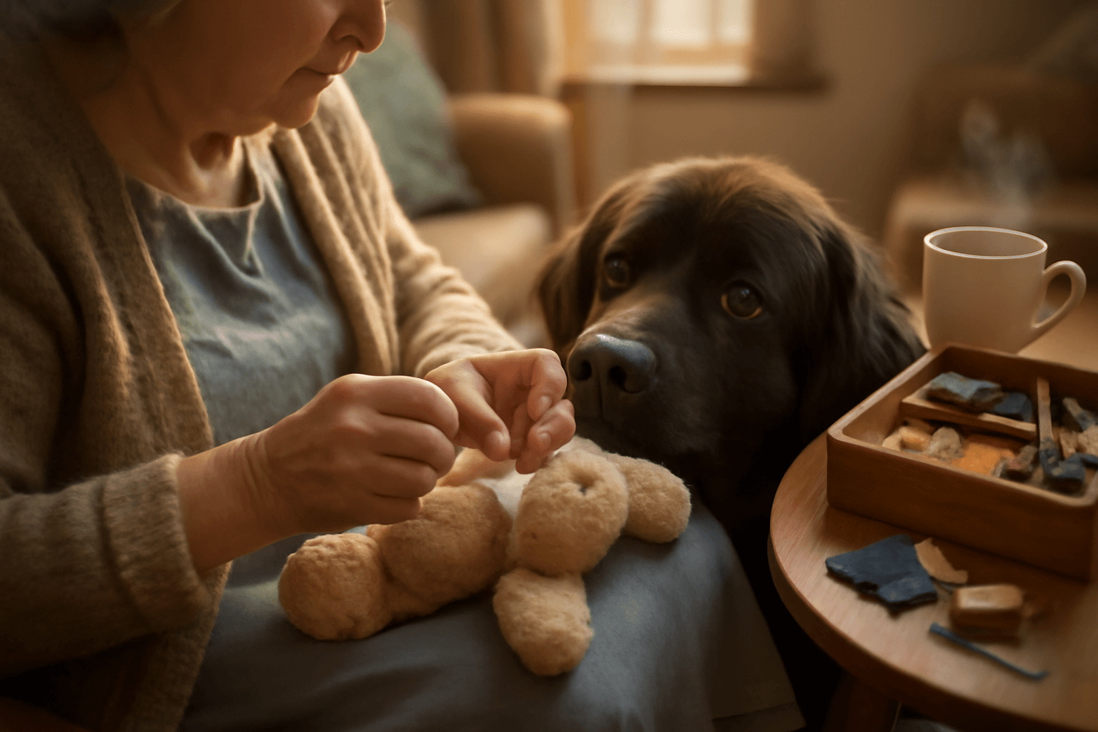 Babicky dokazou vsechno i spravit roztrhanou hracku 1765760487260