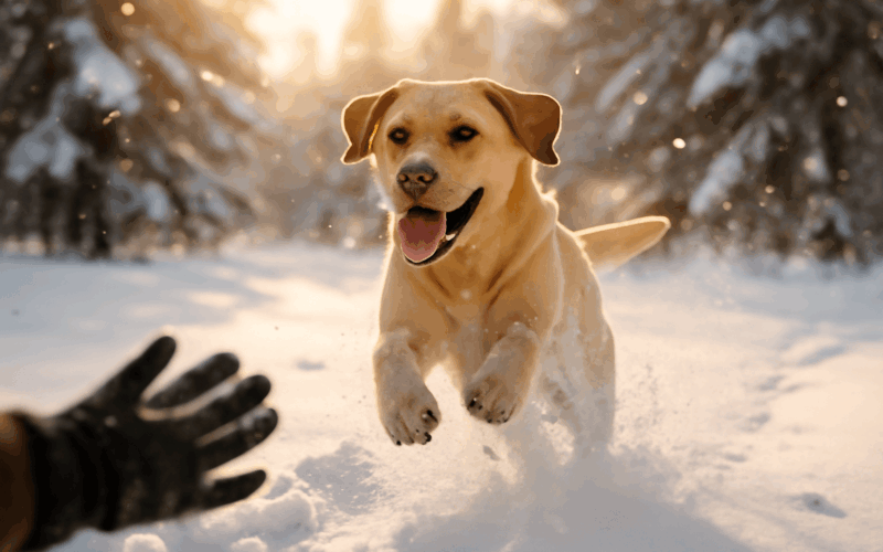 Bobby si uziva snih kevin costneruv labrador v plne paradicc 1766523690108