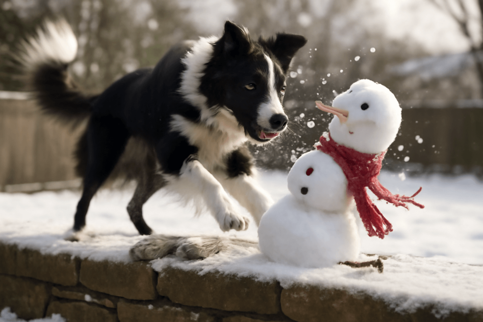 Border kolie rozbila snehulaka tak dokonale ze to musite vid 1765731694265