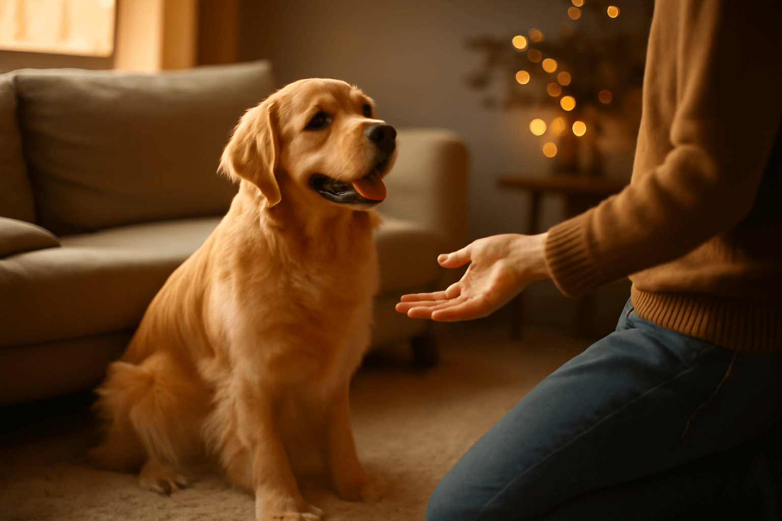 Golden retriever romeo odpovi na em miluju te em a internet 1765566067562
