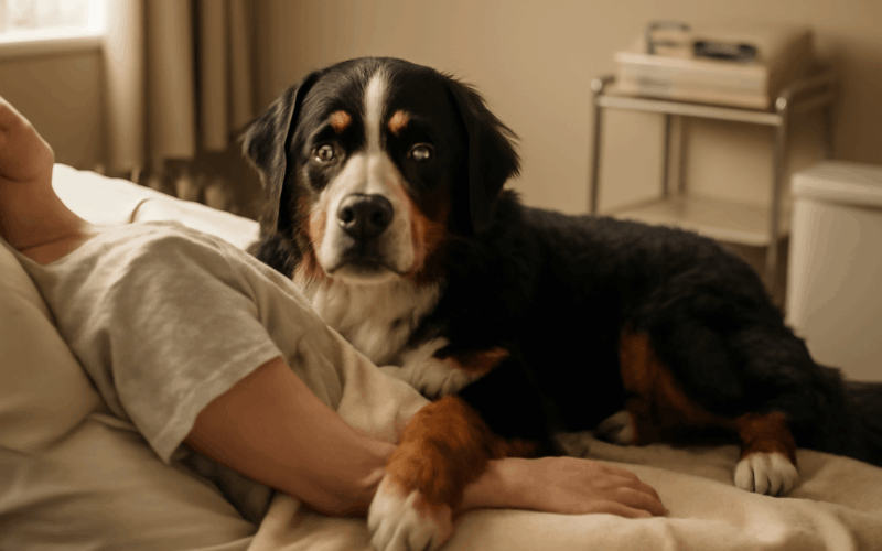 Gus bernsky salasnicky pes bdi u bratra behem lecby 1766638888425