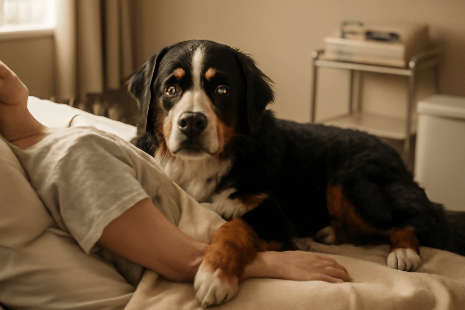 Gus bernsky salasnicky pes bdi u bratra behem lecby 1766638888425