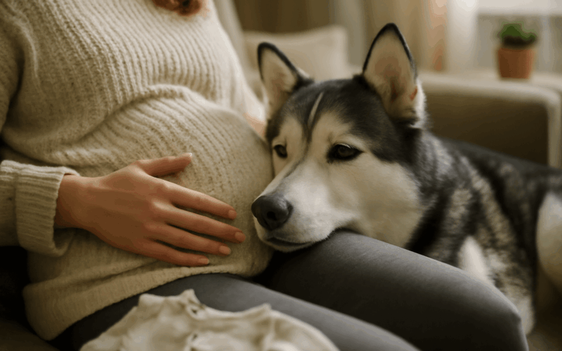 Husky uz ted hlida maminku v tehotenstvi a bude strezit i mi 1766444464434