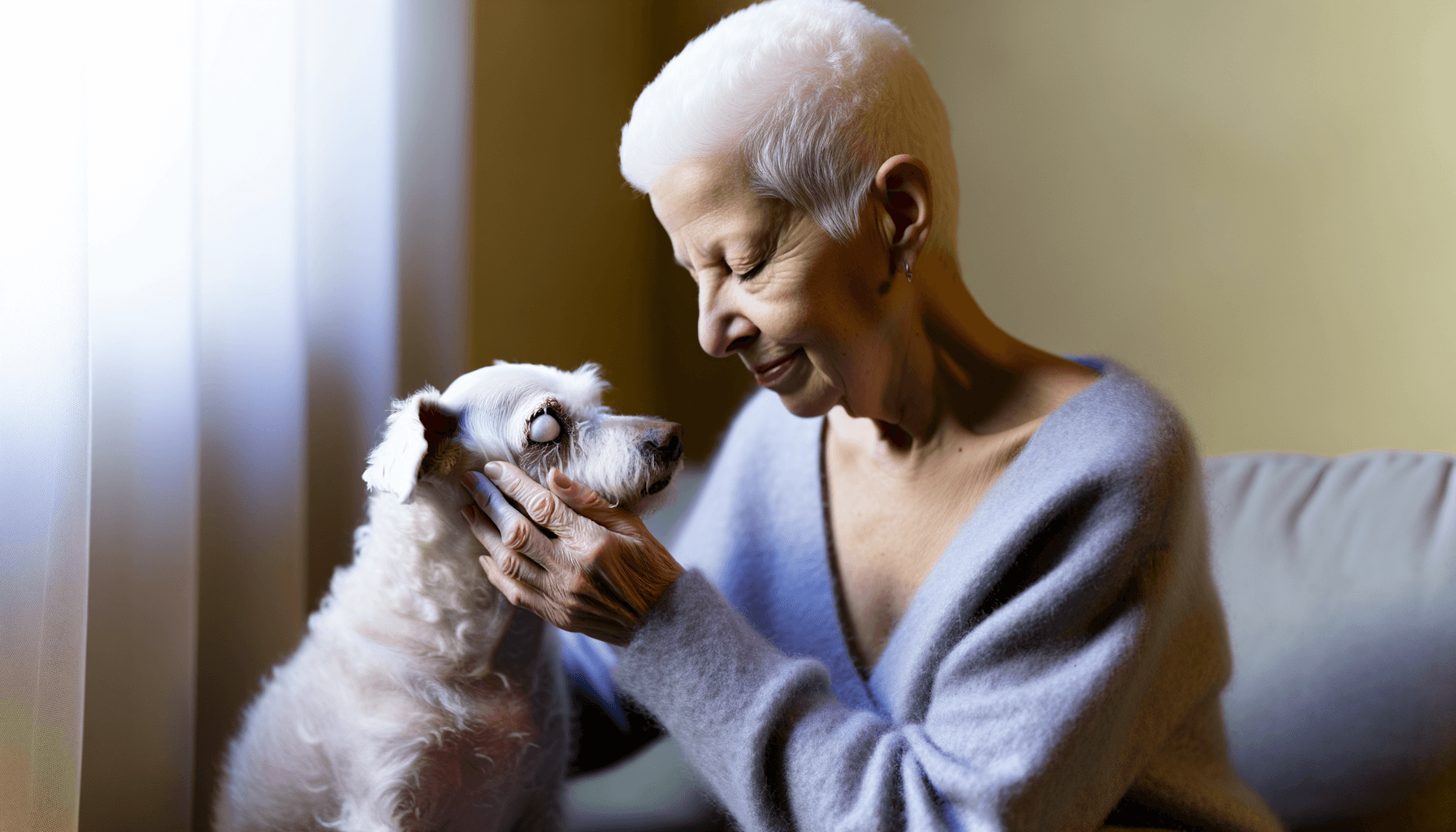 Isabel klee si prevzala do docasne pece slepeho seniorskeho 1765242091407