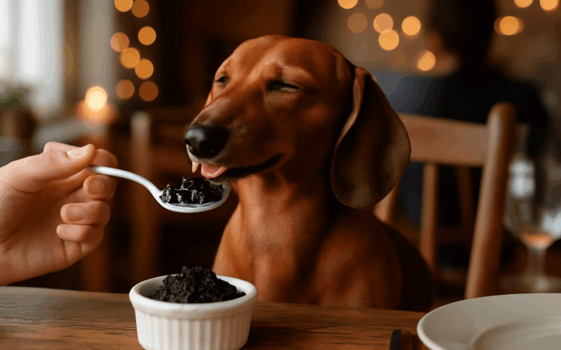 Jezevcice poprve ochutnala kaviar a zdalo se ze si to uziva 1766624499415