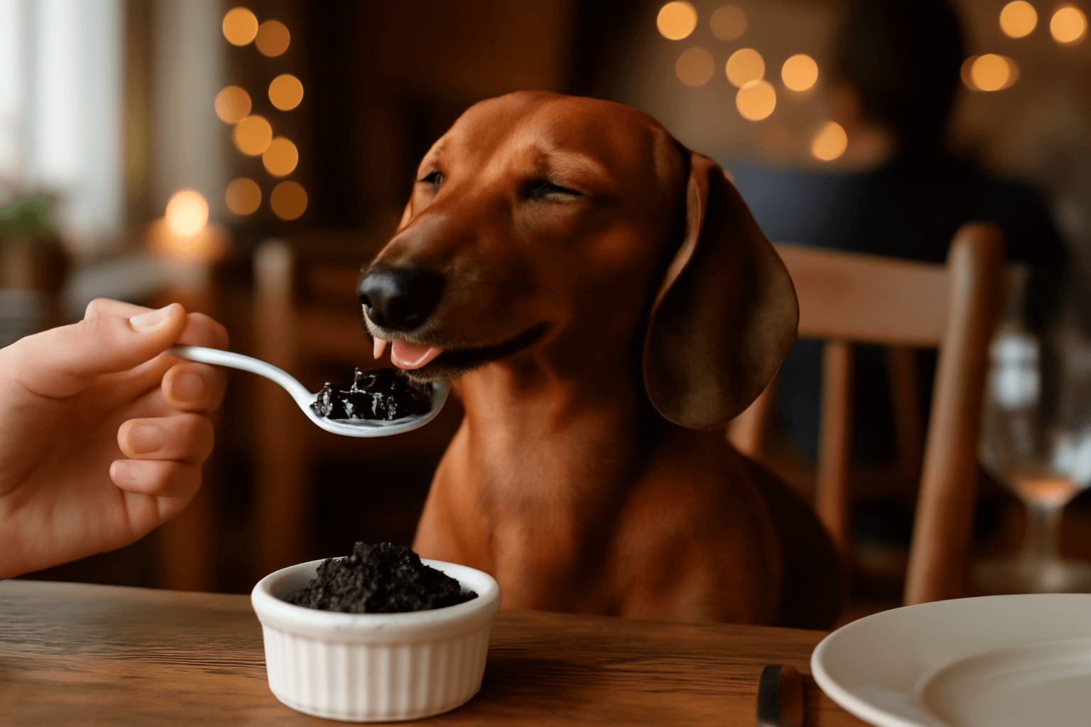 Jezevcice poprve ochutnala kaviar a zdalo se ze si to uziva 1766624499415