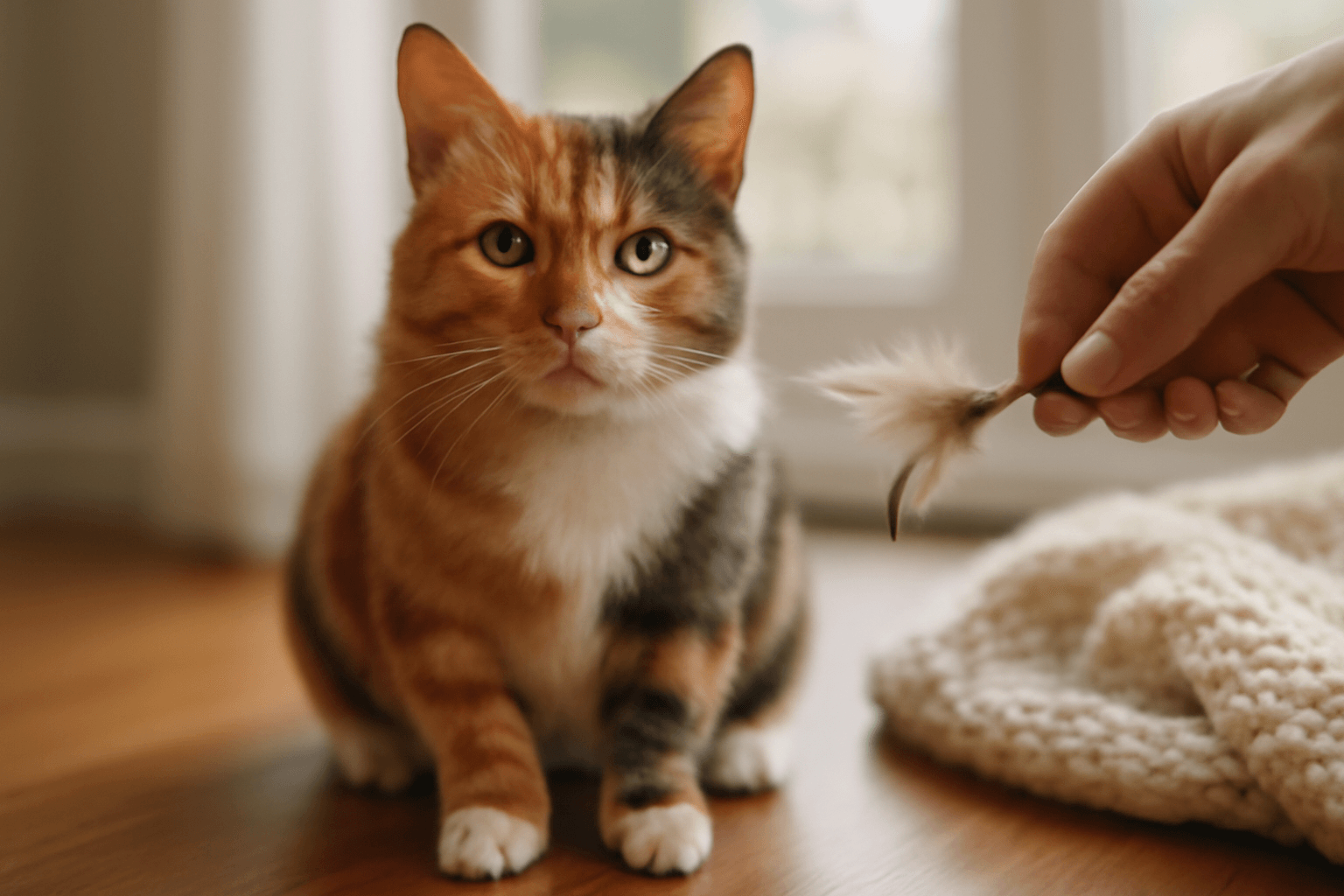 Kitty kocka ktera vypada jako by byla sesita ze dvou barev 1766620883601