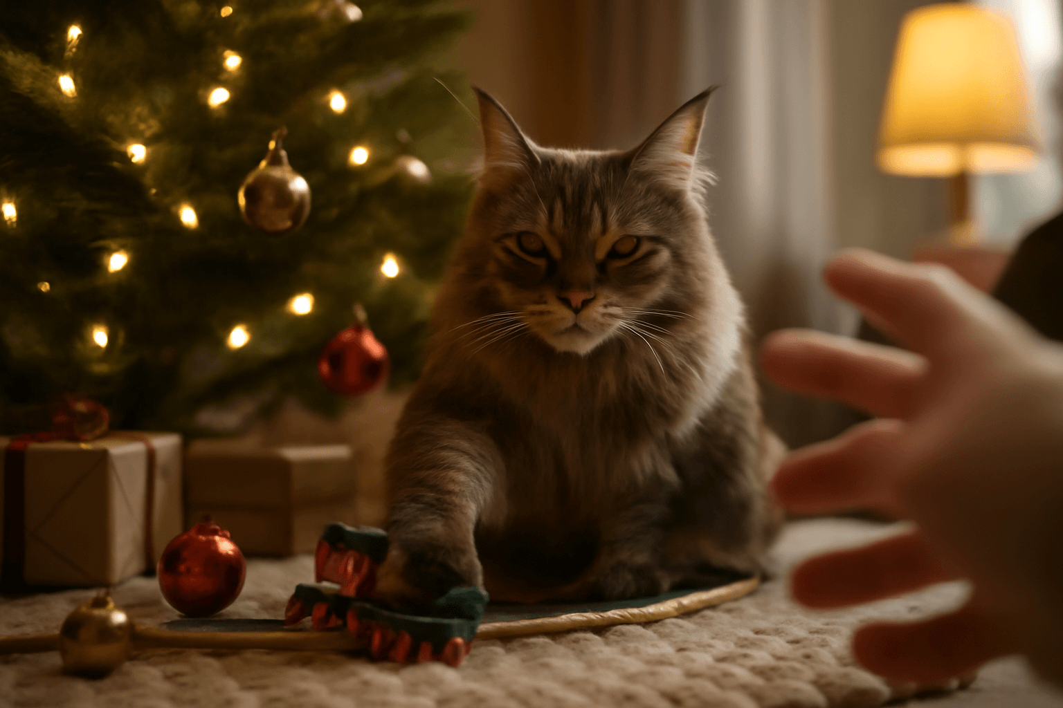 Kocky a vanoce kdyz maine coon rekne ne vanocnimu vlacku 1766170899431