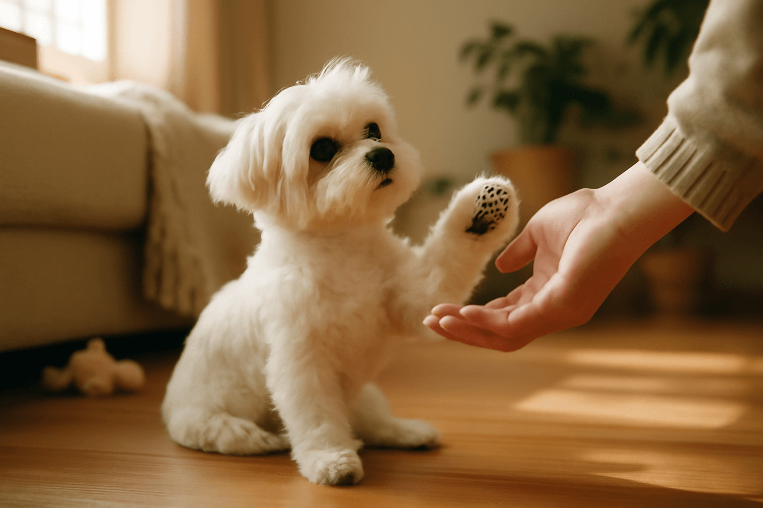 Maltezak kenny misto predni tlapky nabidne zadni nohu 1766833277140