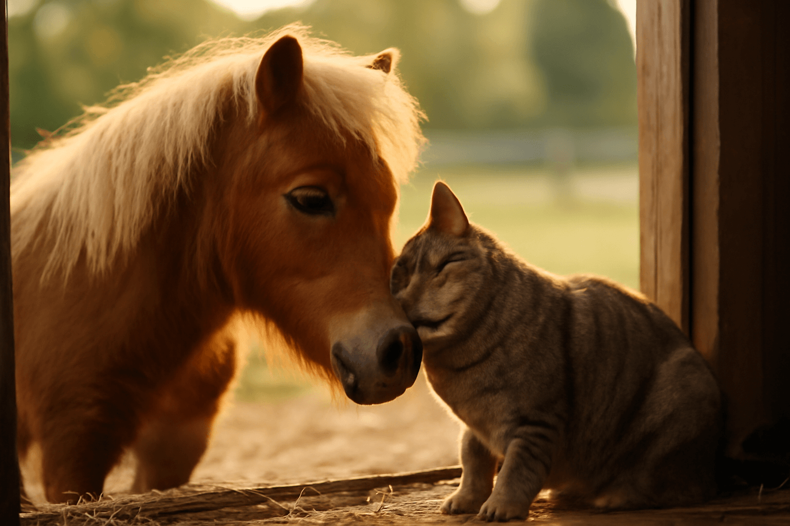 Miniaturni pony strawberry a tabby kocka pratelstvi ktere za 1765724483278