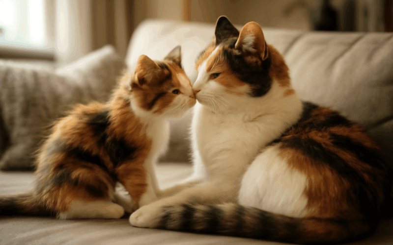 Minnie se tuli k mame dojemne setkani dvou kocek 1765753297569