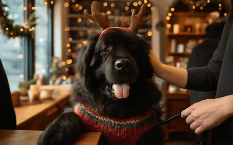 Obri newfoundland v sobich parozich roztavil internet 1765609275612