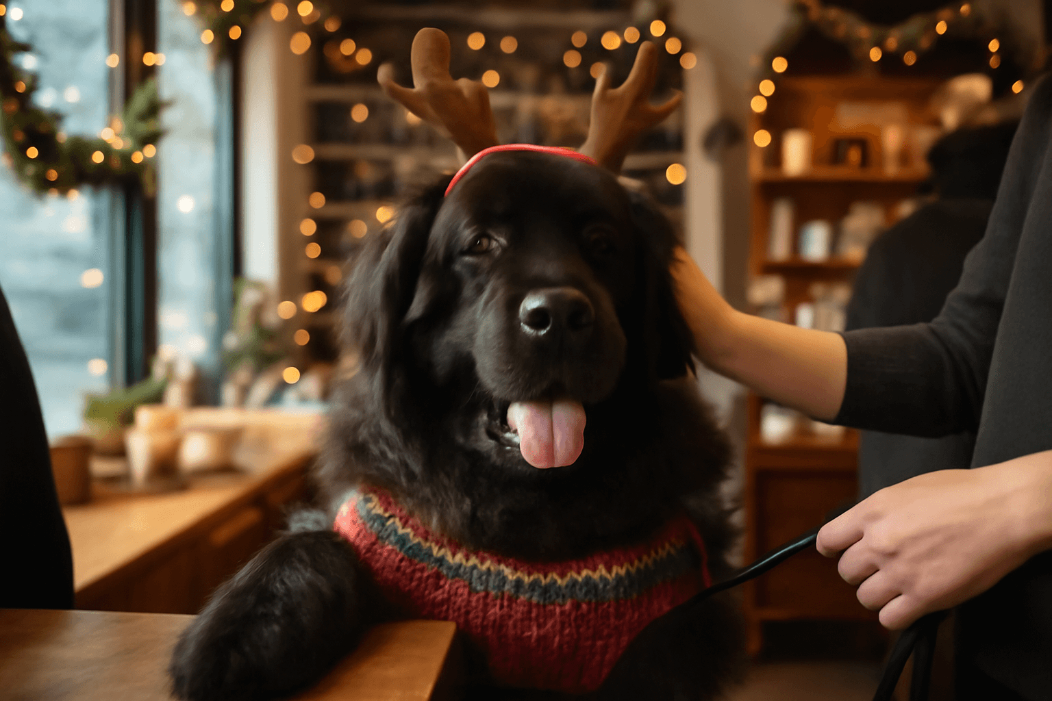 Obri newfoundland v sobich parozich roztavil internet 1765609275612