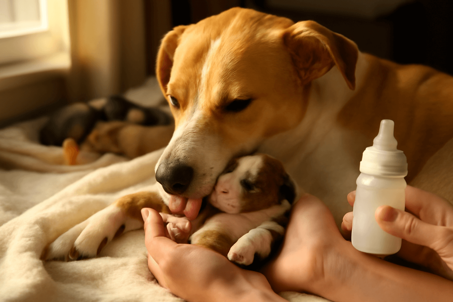 Opatrovnictvi mezi psy opusteneho stenete prijala jina fena 1765558870006