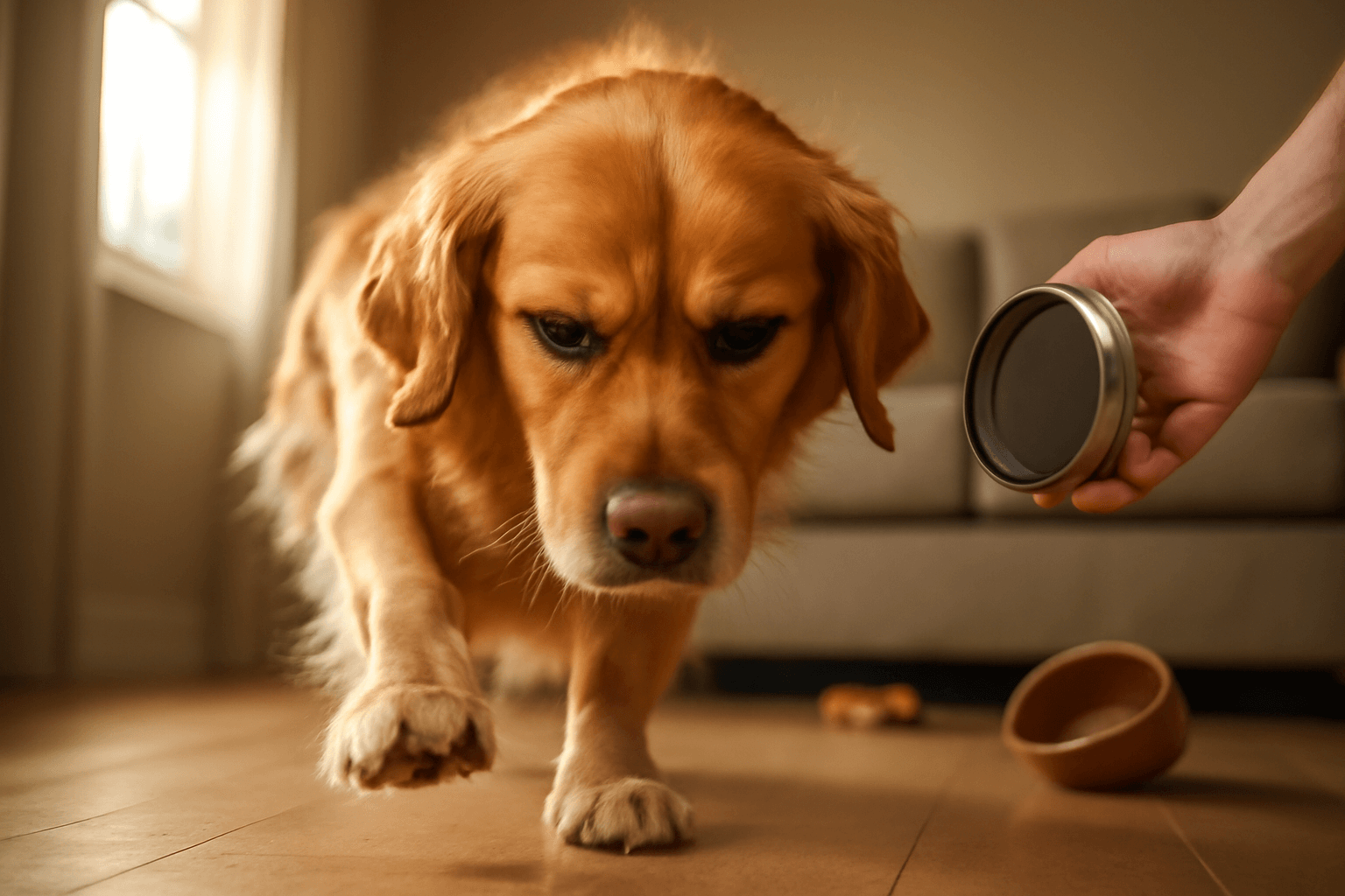 Pearl zlaty retrivr dava najevo nespokojenost dramatickym du 1766545284835