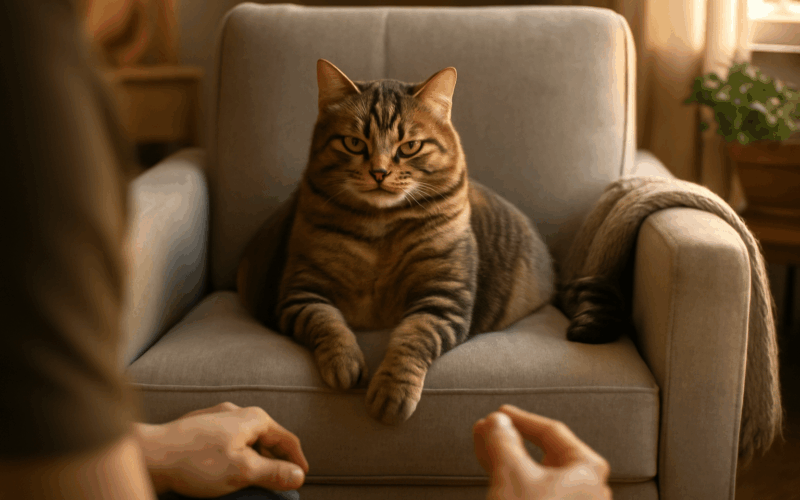 Prouzkovany kocour milo si narokuje novy nabytek 1767056478828