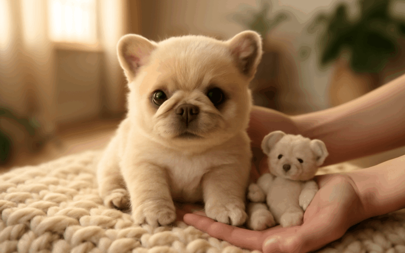 Ruxpin maly francouzsky buldocek co vypada jako plysovy medv 1765818097366