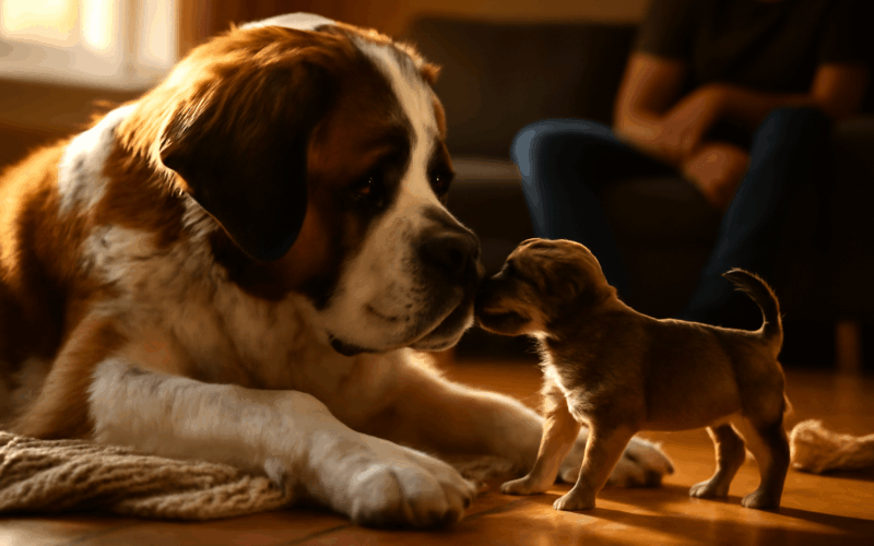 Saint bernard vita male stene nezne setkani velkeho a maleho 1765854073080