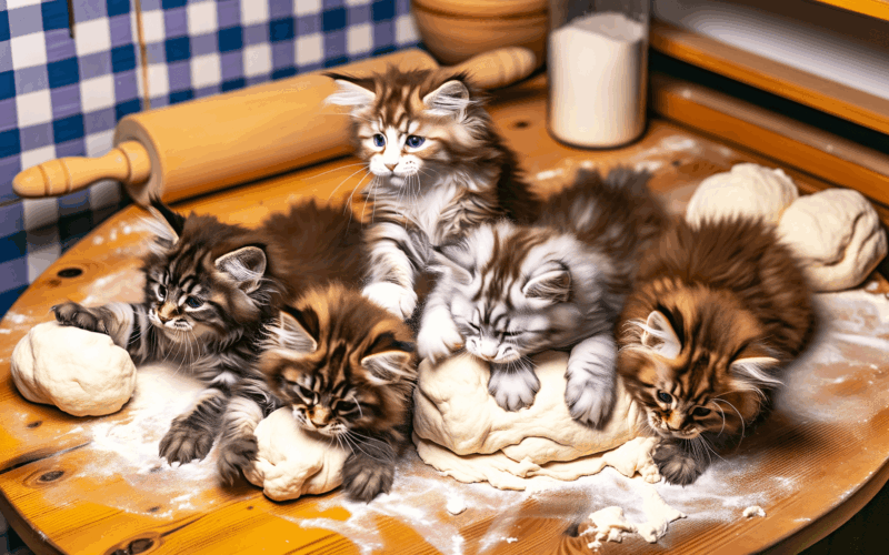 Sedm malych maine coonu kteri uz ve dvou tydnech pecou bucht 1764748851902