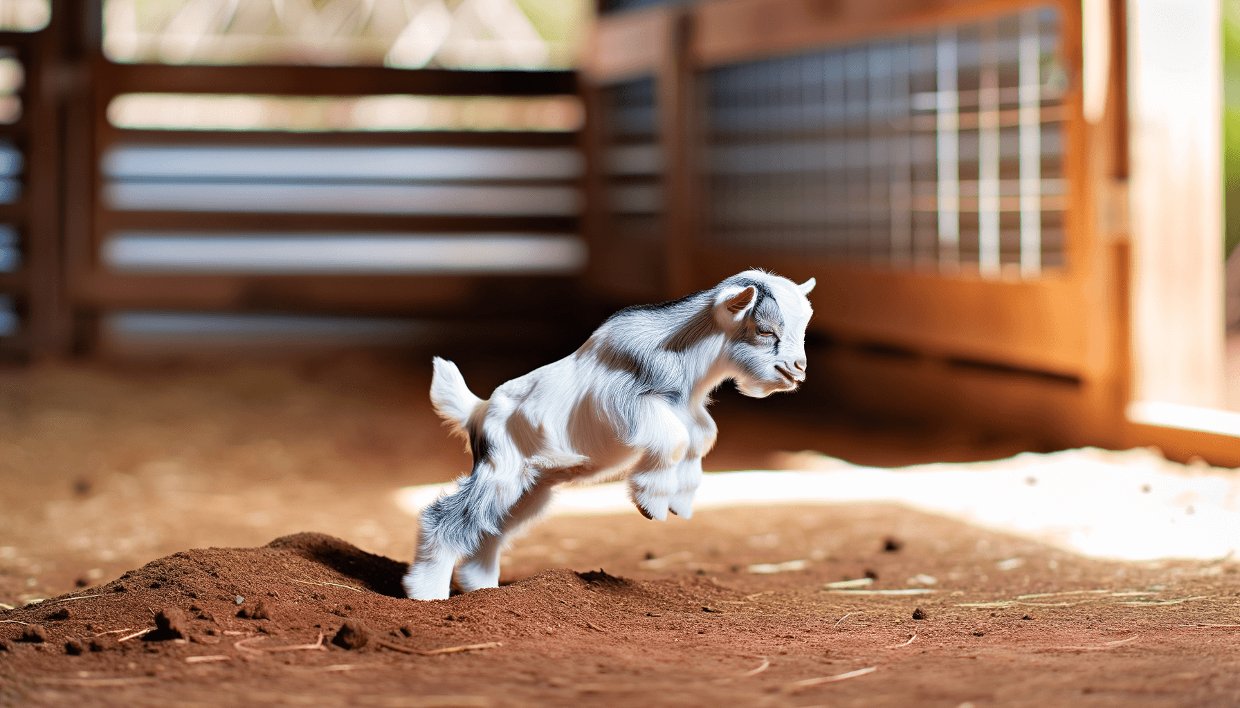 Sest dni stara kozicka maxine poskakuje jako mala pruzinka 1764576039928