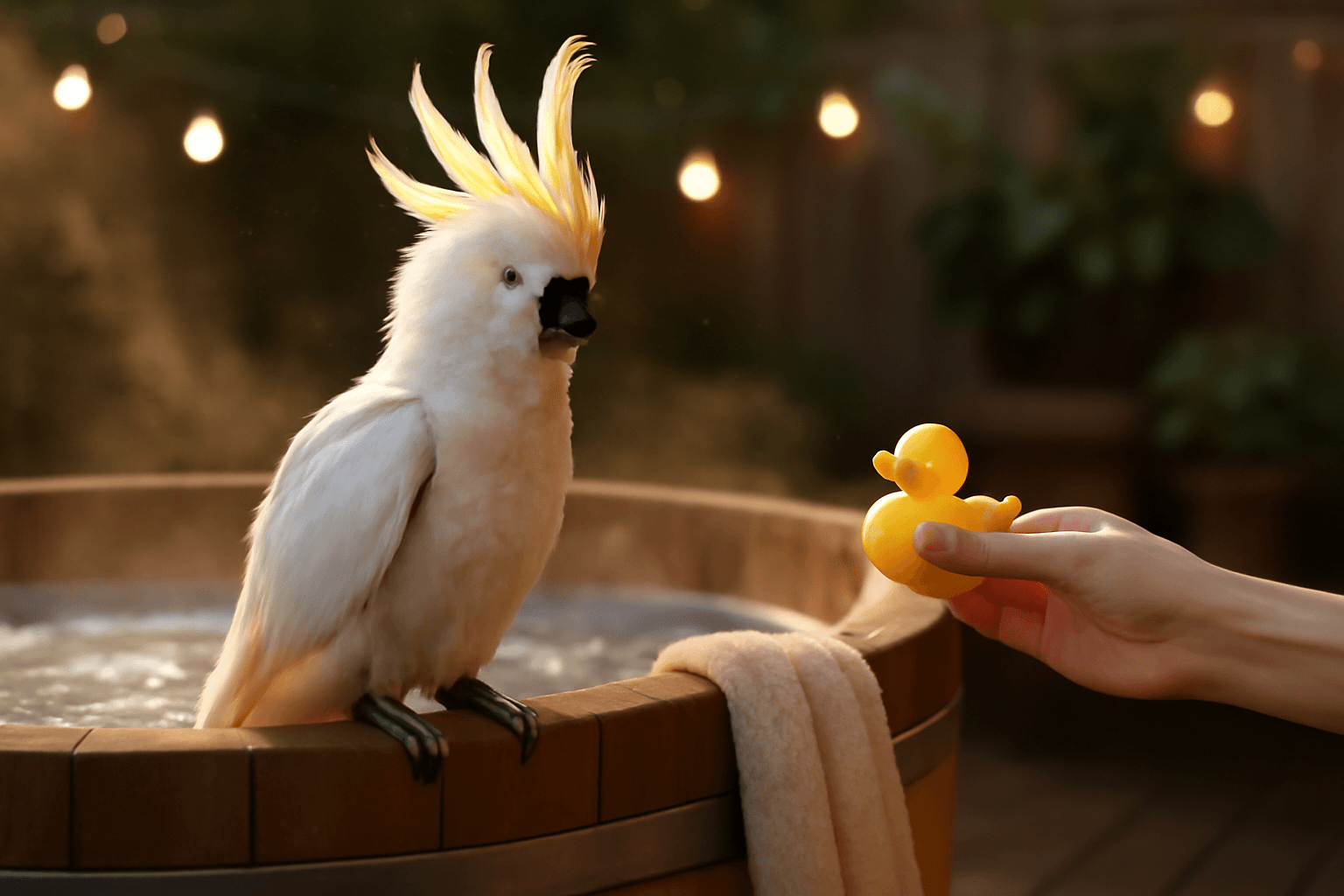 Sir bentley kakadu ktery ma svet pod nohama a rad se koupe v 1765738877892