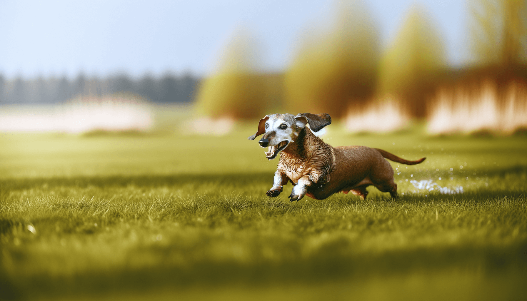 Starsi jezevcice daisy se po koupeli rozbehla radosti a je t 1765486899675