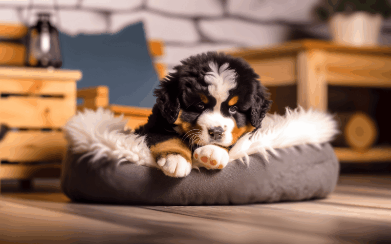 Stene bernskeho salasnickeho psa butter si samo chodi do pel 1764964828560