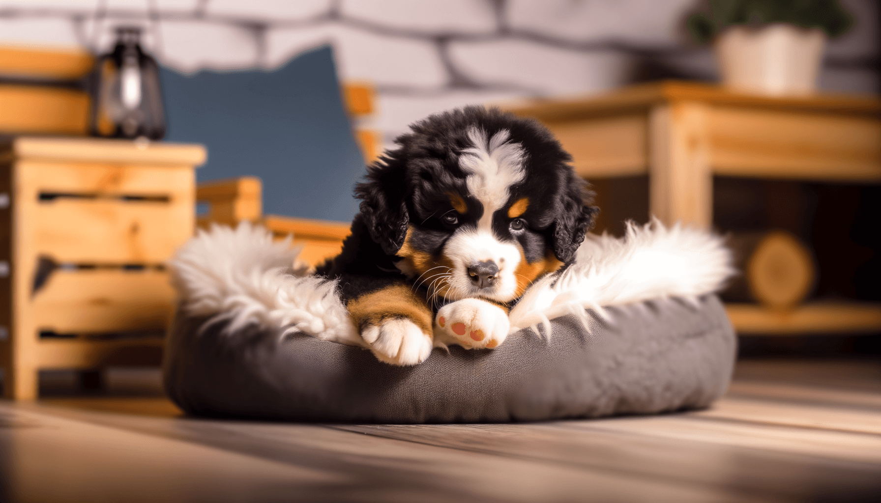 Stene bernskeho salasnickeho psa butter si samo chodi do pel 1764964828560