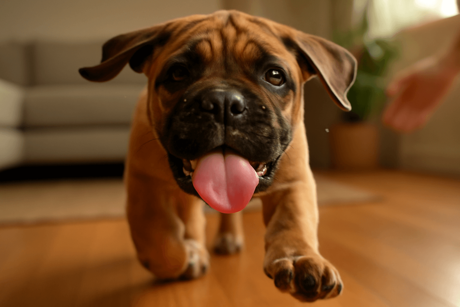 Stene bull mastiffa fonzee bezi ke kamere a rozdava pusinky 1766516480215