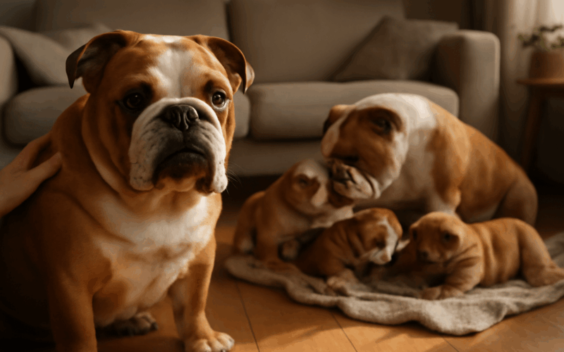 Anglicka buldocka luna je pysna teta dojala se nad svymi net 1768690861848