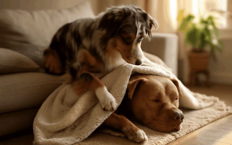 Australsky ovcak prikryva sveho pitbulla kamera odhalila doj 1768626050091