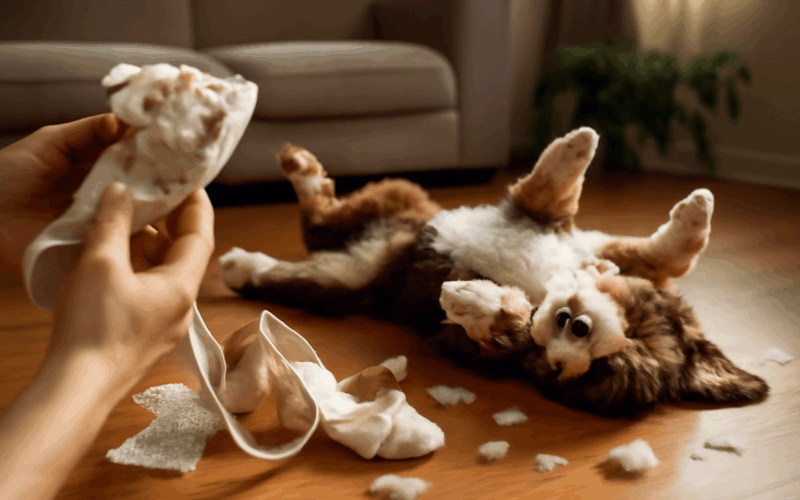 Bernedoodle lox roztrhal svatebni sirecky a pak predstiral z 1768438847613