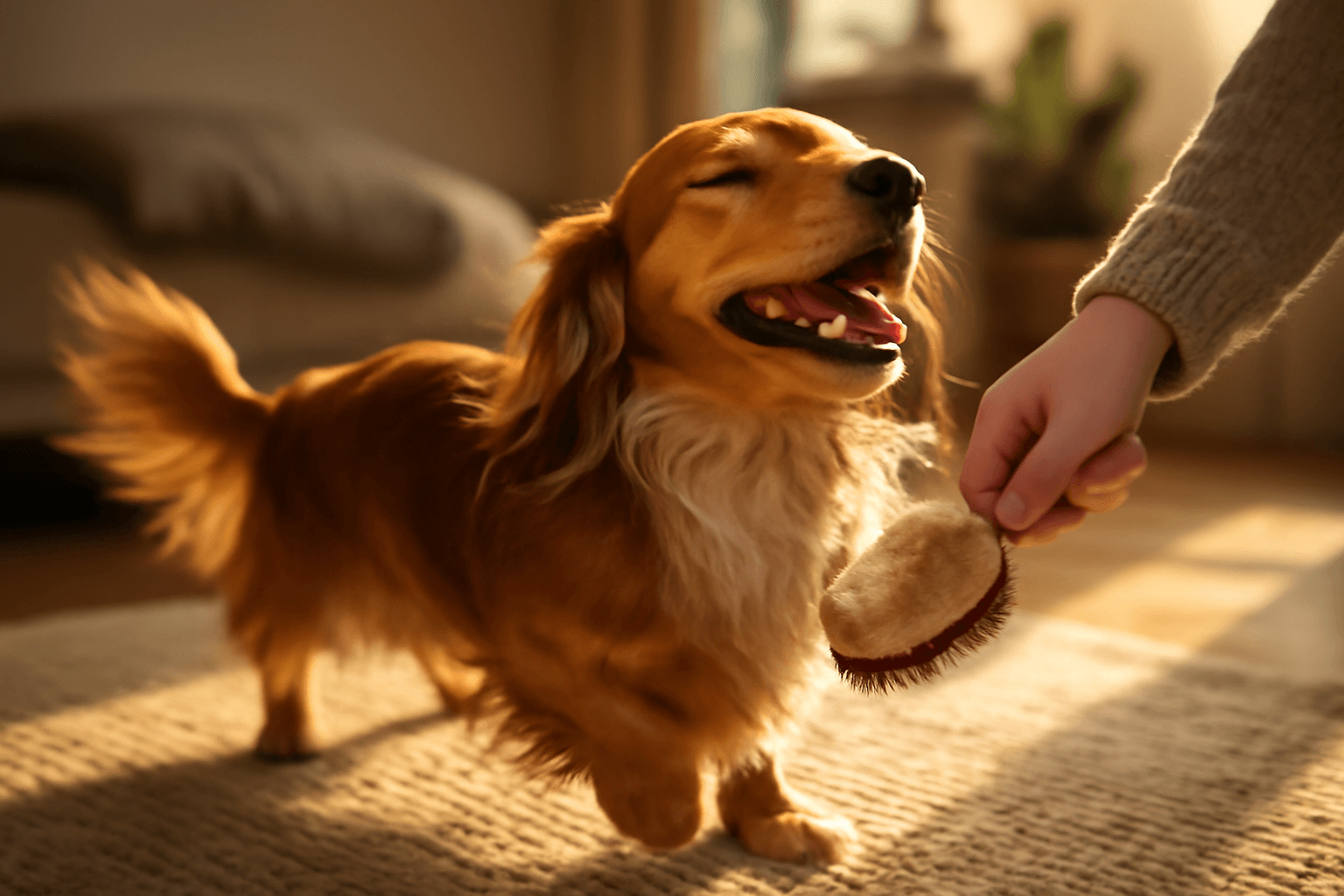 Dlouhosrsta jezevcice tanci radosti pri cesani 1767366103556