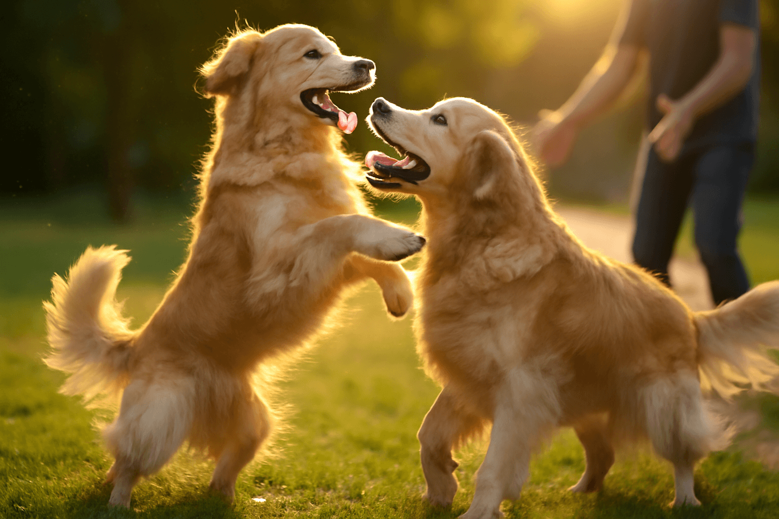 Dva zlati retrivri prozili dojemne setkani po mesici 1767913288009