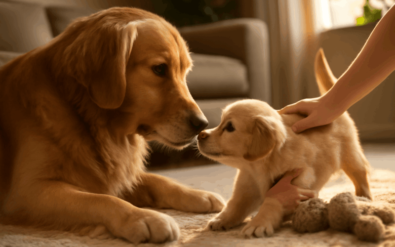 Golden retriever beau privital stene wylder jejich prvni set 1769382052404