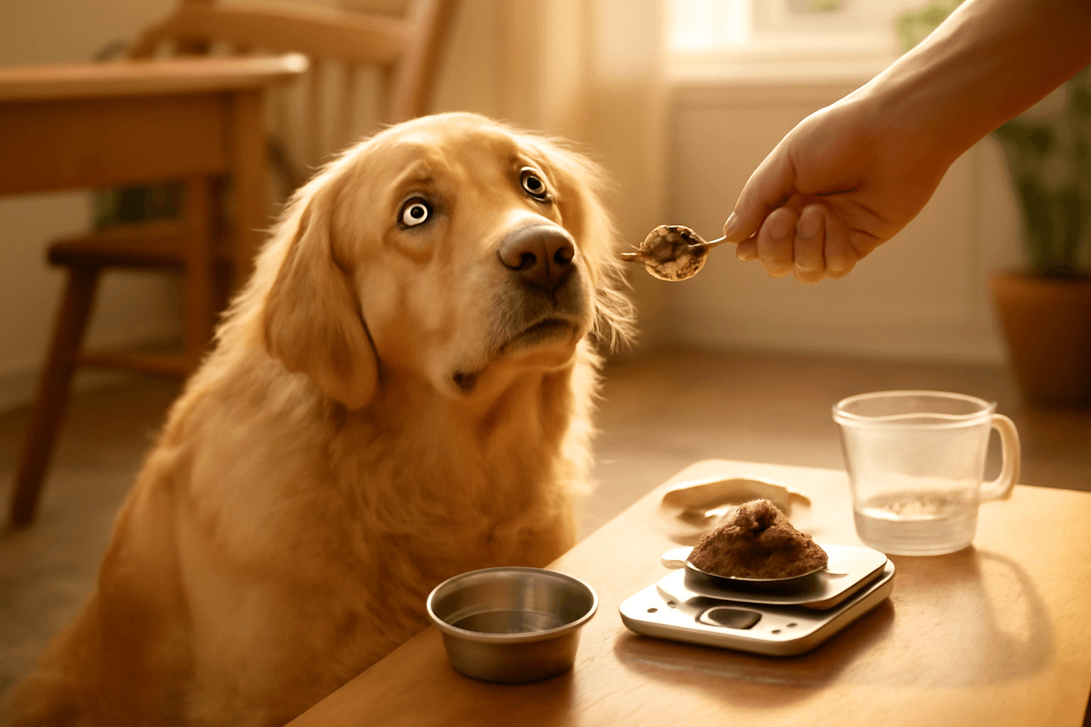 Golden retriever brew nastupuje na dietu jeho prehnane reakc 1768798859849