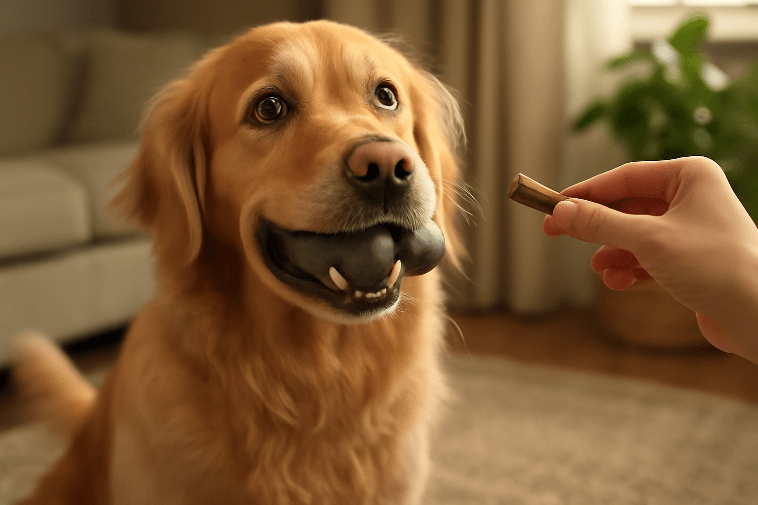 Golden retriever duke tajne schovava kameny vse kvuli pamlsk 1768194058770