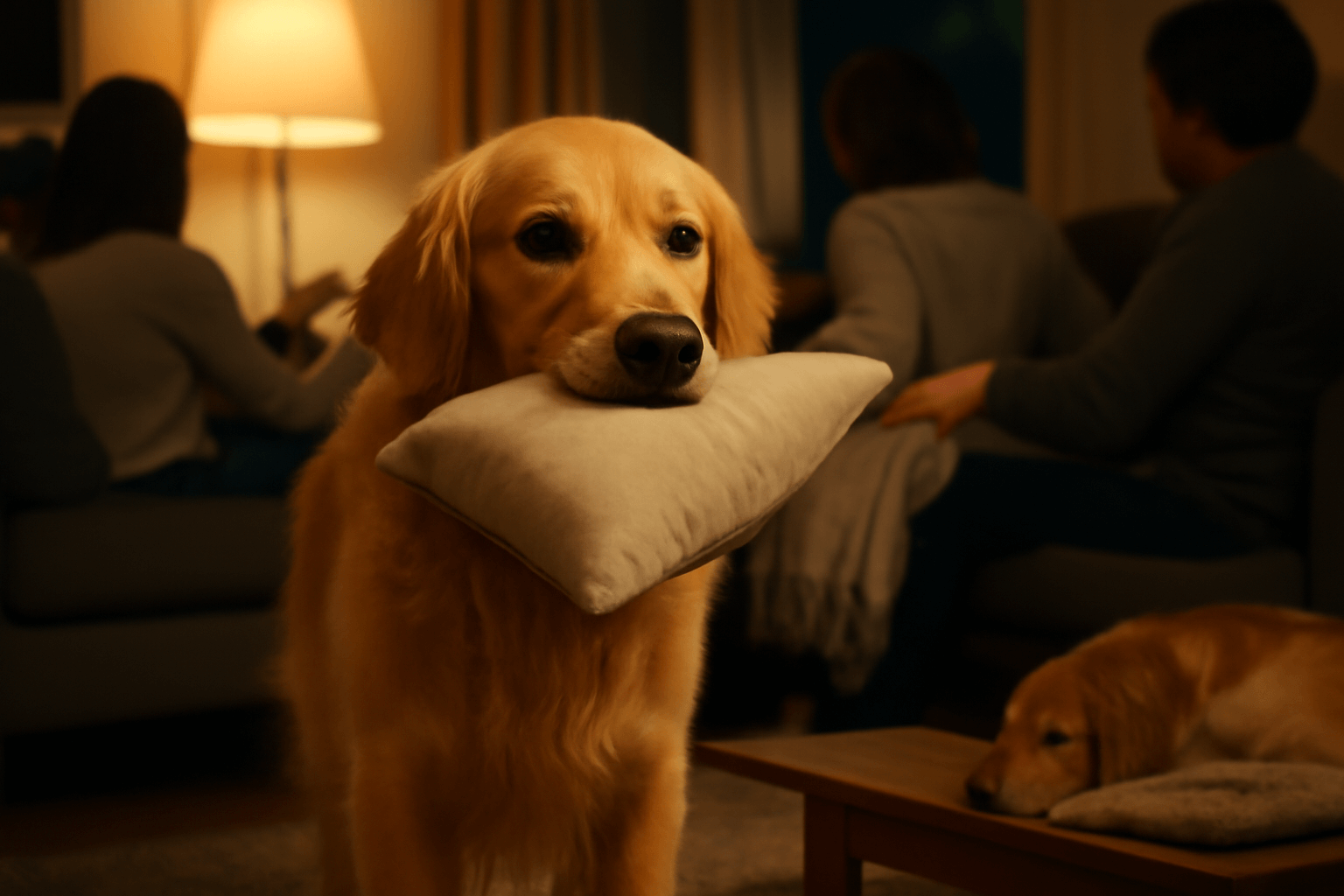 Golden retriever echo prinesl polstar aby hostum dal najevo 1767546084434