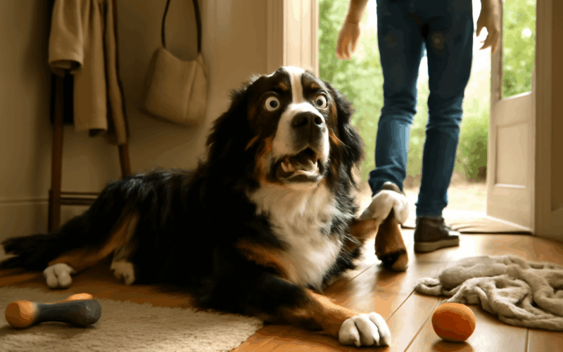 Great bernese hazi hysterickou scenu protoze se maminka vrac 1769439653047