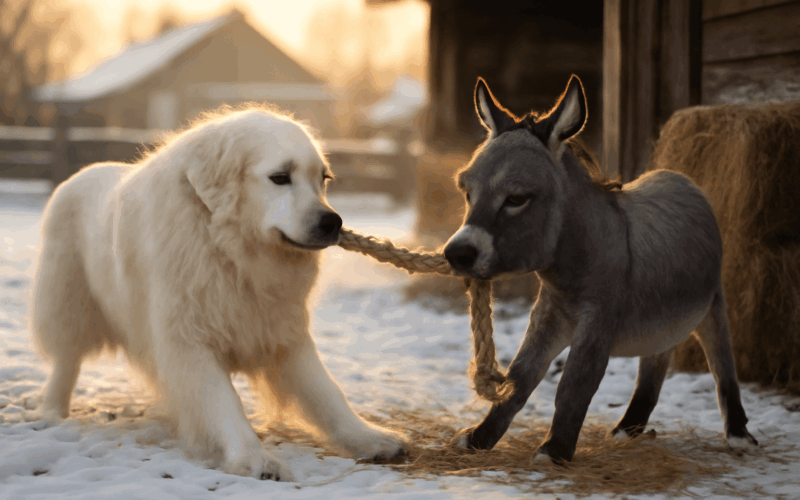 Great pyrenees a mini osel nejroztomilejsi pretahovani na fa 1769518851984