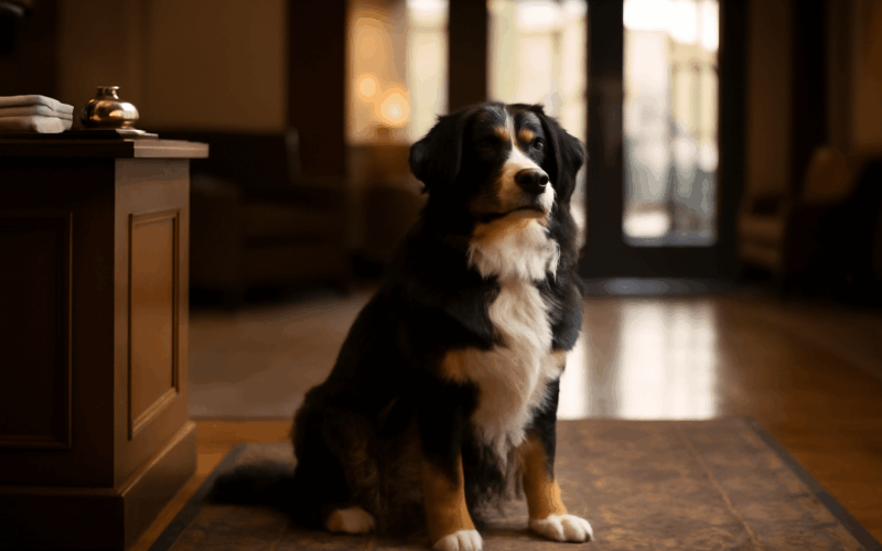 Hotelovy pes benny netrpelive vyhlizi hosty i kdyz dnes zadn 1767812493076