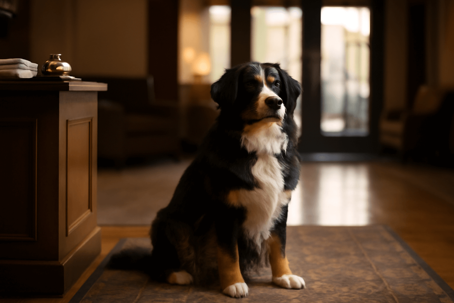 Hotelovy pes benny netrpelive vyhlizi hosty i kdyz dnes zadn 1767812493076